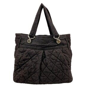 Chanel Black Cotton Tote Bag #363343C10B